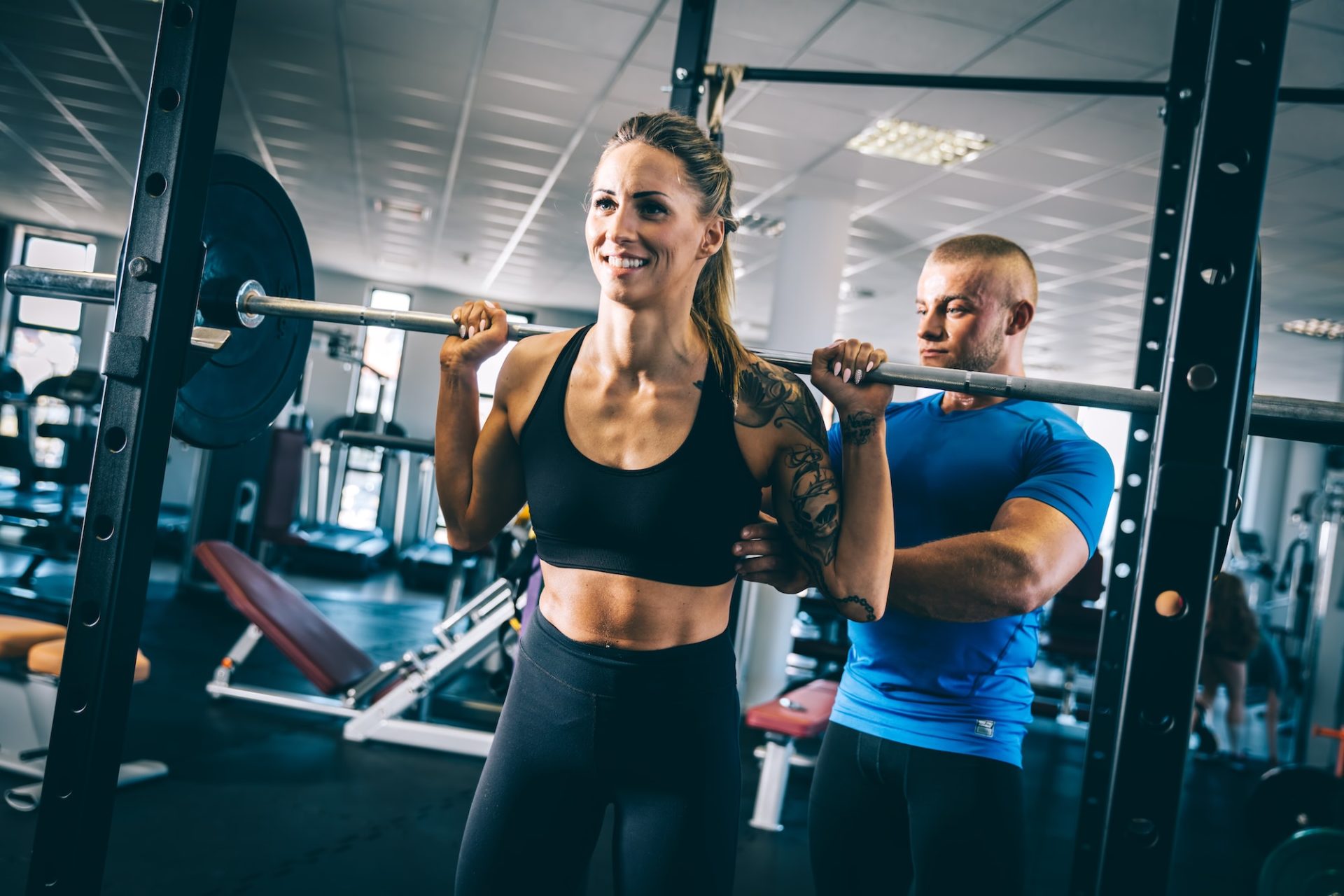 Strength session with a coach
